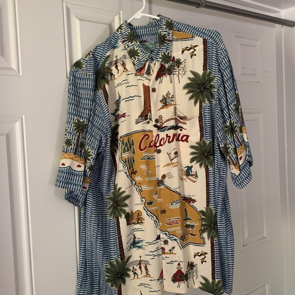 Reyn Spooner shirt California map mens size M - Picture 2 of 8